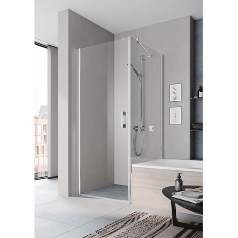 Kermi Paroi latérale Pega TVO 0750x 1600 BV : 715-740 SIHG verre trempé transparent (1/2)