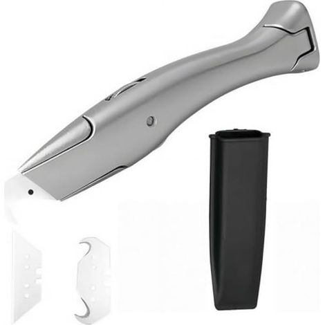 Crochet Knife Set, Professional Cutter, Cutter Blade with Trapeze and Small Hook Blade - Ideal for Precise Cutting of PVC Flooring - Durable and Sharp (1/5)