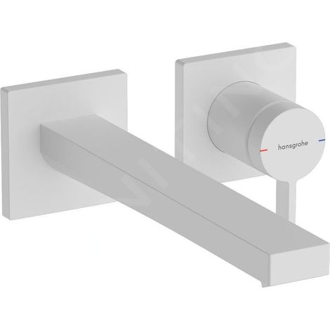 Hansgrohe Tecturis E - Mitigeur de lavabo encastré, avec vidage, installation à 2 trous, EcoSmart, blanc mat 73051700 (1/5)