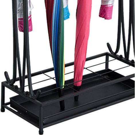 Porte-parapluies pour la maison, le hall d'hôtel et les commerces seau de rangement pour parapluies support de parapluie pour porte porte-parapluies noir. (1/5)
