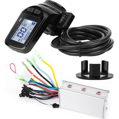 Contrôleur Moteur Brushless 24V 350W avec Écran LCD et Poignée d'Accélérateur pour Vélo/Scooter Électrique (1/5)