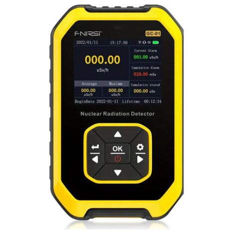 royaluxe -Compteur GeigerCompteur Geiger Détecteur de rayonnement nucléaire – Dosimètre de rayonnement avec écran LCD, portable, moniteur de rayonnement bêta gamma rechargeable, 5 unités de dosage com (1/5)