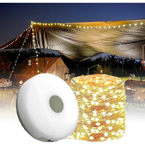 linterna LED, resistente al agua IP67, recargable por USB, guirnalda de luces, para camping, pesca, fiestas. (1/5)