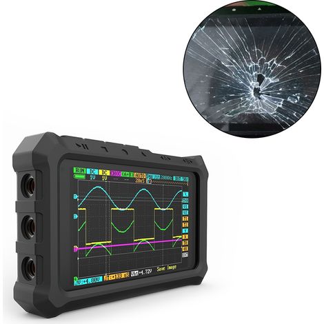 Étui en silicone noir pour mini oscilloscope DS213 avec 1 support annulaire (1/5)