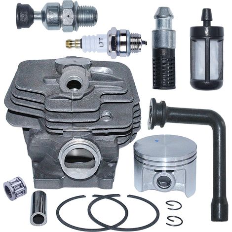 Kits de piston de cylindre 52 mm pour moteur de tronçonneuse Stihl MS382 MS382C avec filtre à huile, conduite d'huile, filtre à carburant, soupape de décompression, roulement à aiguilles, bougie d'all (1/5)