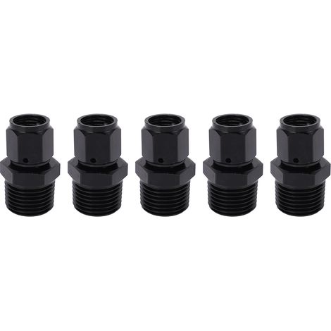 5 raccords adaptateurs en aluminium 6AN femelle vers 1/2 NPT mâle pivotant pour ligne de carburant et pompe à essence (1/5)