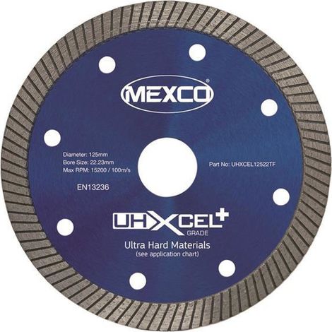 MEXCO UHXCEL+ Ultra Hard Diamond Blade 125mm for Cutting (1/2)