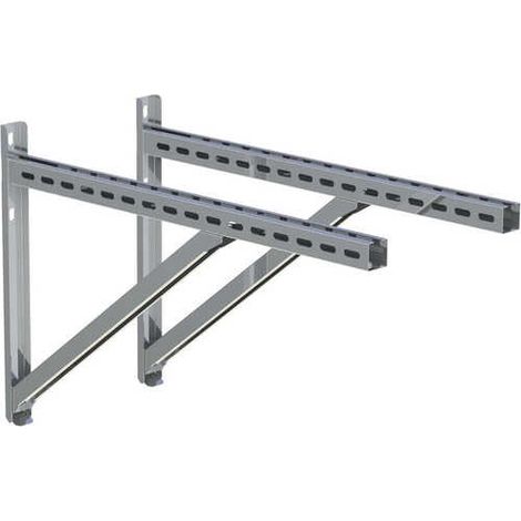 Support mural avec barre inox 750 mm