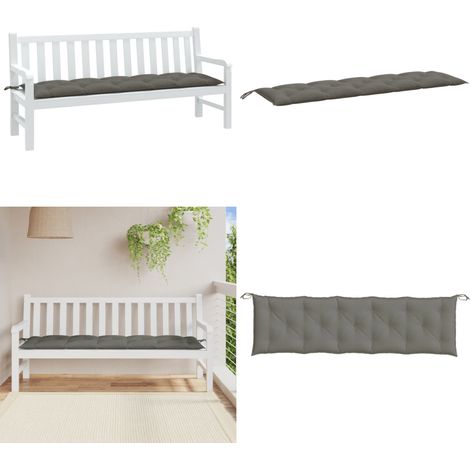 Coussin de banc de jardin gris foncé mélangé 180x50x7 cm tissu - Coussin De Banc - Coussin D'extérieur - Coussin Jardin - Coussin Décoratif - Housse De Chaise Longue - Home & Living