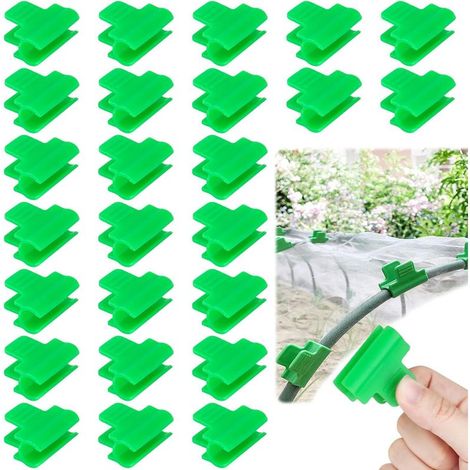 50 Pièces Pinces De Serre Tunnel Hoop Clip, Ø11mm Clips pour Serre De Jardin pour Plantes, Pinces Fixations pour Serre (1/5)