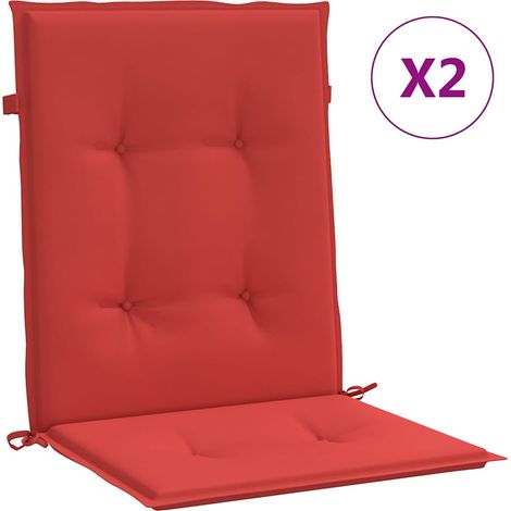 Cuscini per Sedia da Giardino 2 pz Cuscini per Seduta Rossi 100x50x7 cm in Tessuto (1/5)