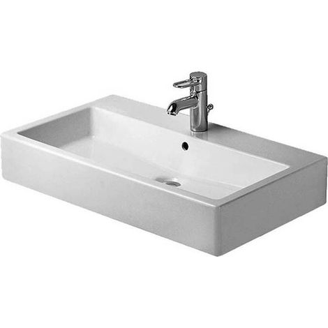 Lavabo Duravit Vero 700mm, pulido con rebosadero, con banco de