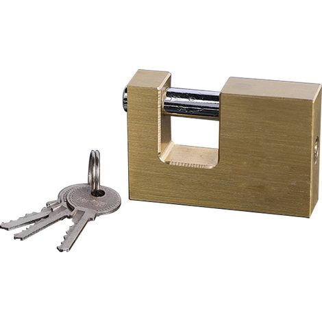 Ahlsen Candado rectangular de alta seguridad para exteriores de 70 mm, grillete de acero endurecido, resistente al agua, candado a prueba de herrumbre para puertas, cercas, casilleros (1/5)