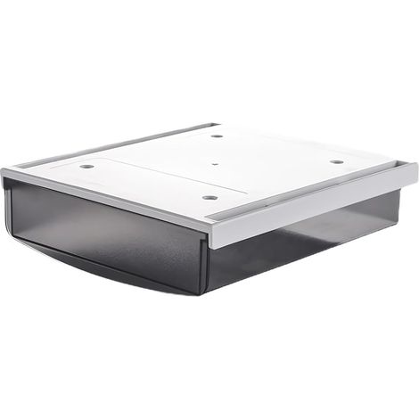 Schubladen unter dem Schreibtisch, 24 x 33 x 7 cm, selbstklebende versteckte Schubladenbox, Organizer-Aufbewahrungsbox, Schubladen für Büro/Möbel/Bibliothek/Küchenschrank, mattschwarz TKD8606