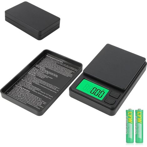 Balance Précision 500g/0.01g, Mini Balance de Précision pour Bijoux, Balance Numérique Portable avec Affichage LCD et Fonction de Tare, Multifonction Utilisée pour Bijoux, Café (1/5)