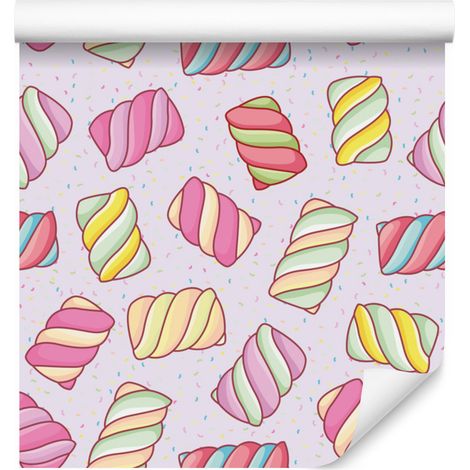 Papel pintado con estampado de espuma de colores para salón y dormitorio, 50x1000 cm. (1/5)