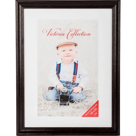 Victoria Collection marco de fotos negro 18x24 cm diseño clásico