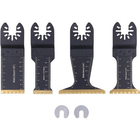 6-teiliges Set oszillierender Sägeblätter mit Schnellverschluss, universelles Werkzeugzubehör für Holz, Metall und Kunststoff.