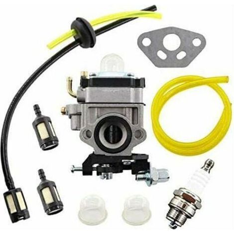 Kit de Carburateur pour Débroussailleuse AL-KO Alko, Modèles BC410, BC4535, BC4125, avec Tuyau et Filtre à Essence-