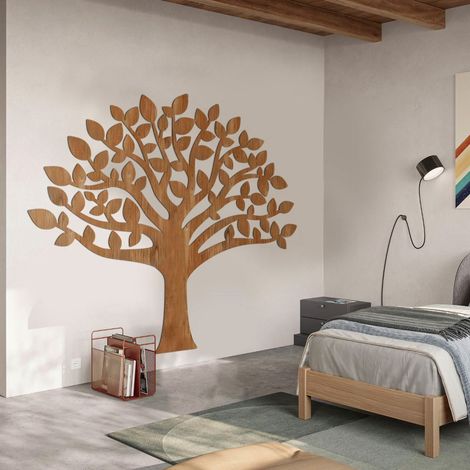 Decorazione in legno albero della vita, legno scuro in legno MDF, altezza 1,7 metri (1/3)