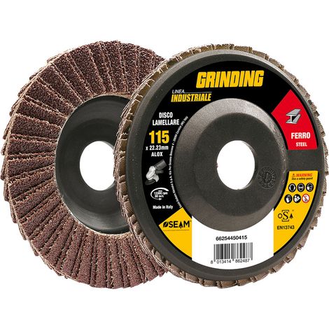 DISCO LAMELLARE PER FERRO 'GRINDING LINEA INDUSTRIALE' ø 115 gr. 60- 10 pezzi  - GRINDING