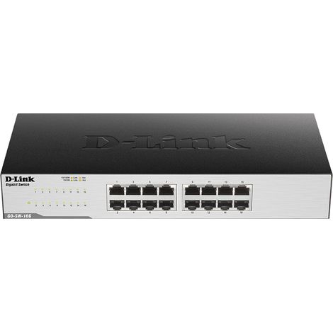 D-Link GO-SW-16G Switch Ethernet Gigabit Non Gestito L2 10/100/1000 Mbps 1U Nero (1/4)