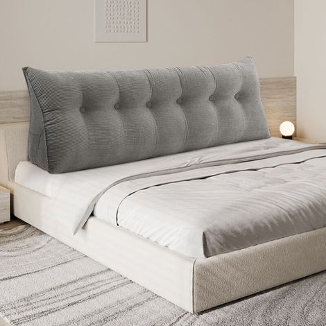Coussin de lecture pour lit, 180 cm, coussin compensé queen size, housse amovible, pour lit, canapé (1/5)