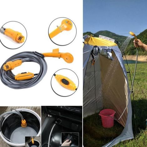 Douche de camping portable - NEUFU - Douchette Extérieur 12V - 35W - 2m - 120g (1/4)