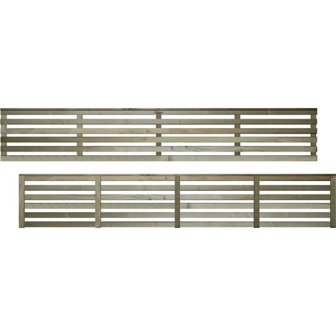 Premier 6x1ft Vogue Modern Horizontal Slatted Trellis Panel