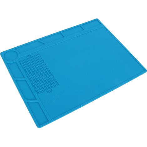 Tapis de soudure bleu en silicone isolant thermique, antidérapant et résistant à la corrosion pour téléphone et PC (1/5)