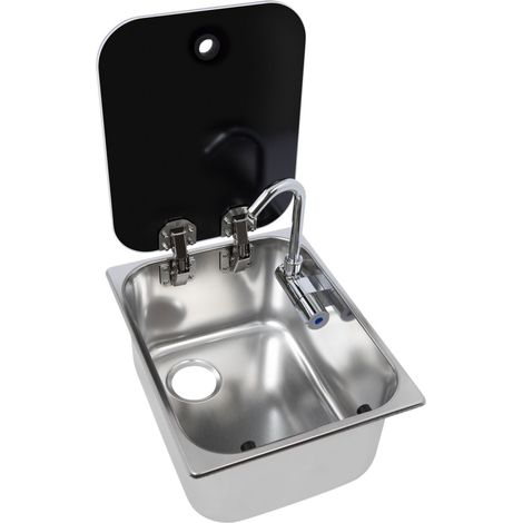 Fregadero de acero inoxidable con tapa + grifo 261x322 - Navy Load