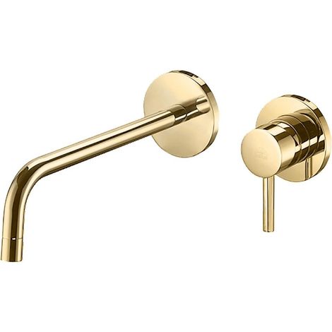 Paffoni Light - Mitigeur de lavabo encastré avec corps, installation de 2 trous, doré LIG104HG70 (1/2)