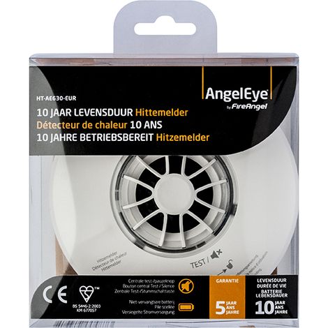 AngelEye Détecteur de chaleur HT-AE-630-EUR ANGELEYE, modèle AE-630, fiable et précis pour la détection rapide de la chaleur dans divers environnements. (1/2)