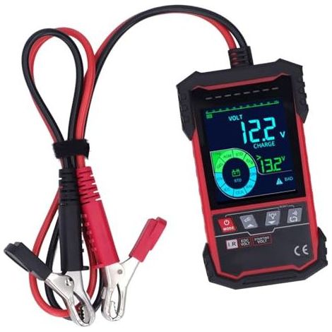 12V/24V 100–1999 CCA Batterietester, Kfz-Analysator mit 3,2-Zoll-Display – Hohe Genauigkeit (99,5 %), geeignet für Lkw und Boote (1/5)