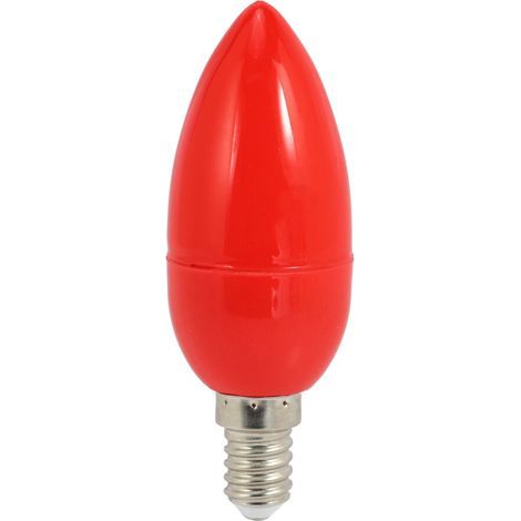 LED Bougie Lumiere Bougie Lumiere Ampoules Rouge Fortune Lampe Dieu Lumieres Economiseur D' Feux de bougies,E14 (1/5)