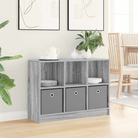 vidaXL Buffet avec tiroir Gris Sonoma 88,5 x 27,5 x 63,5 cm