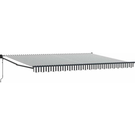 Maison Exclusive - Tenda Retrattile Antracite e Bianca 4,5x3 m Tessuto e Alluminio