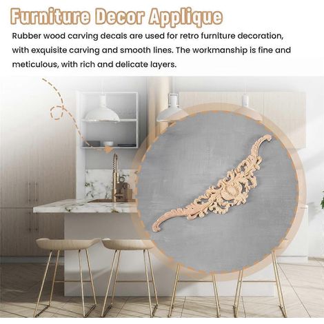 Figurines d'angle en bois sculpté, style vintage, avec applique murale - (1/5)