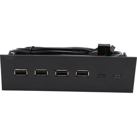 Hub USB frontal 5,25 pouces à 4 ports, haute vitesse, stable, Plug and Play, lecteur optique, panneau avant pour carte mère de bureau (1/5)