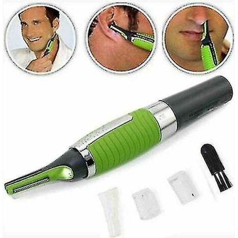Elektrischer Nasenhaartrimmer. Präzisionsschere für Ohren, Hals und Augenbrauen.