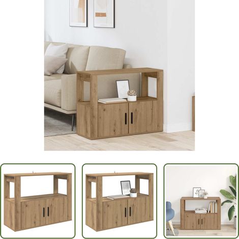 Holzwerkstoff - Sideboard Artisan-Eiche 80 x 30 x 60 cm Holzwerkstoff (1/5)