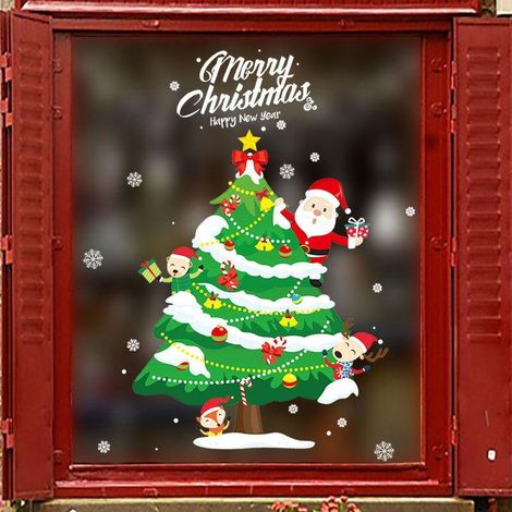 Décoration murale sapin de Noël - Sticker mural décoratif - Boutique en ligne - Décoration pour vitres (1/5)
