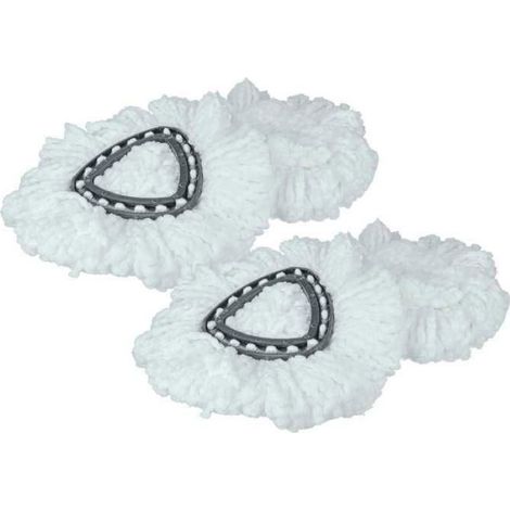4x Serpillères compatible avec Vileda Easy Wring & Clean, Turbo Easy Wring balai nettoyant Tête de rechange, microfibre, (1/4)