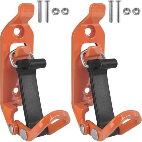 Sollbry 2 Pièces Cintre en Métal Support, Support Pelle, Accessoires de Galerie de Toit, Fixation de Porte Bagages de Toit avec Ecrous à Vis, Outil de Montage Mural pour Camions, Voitures et Bateaux