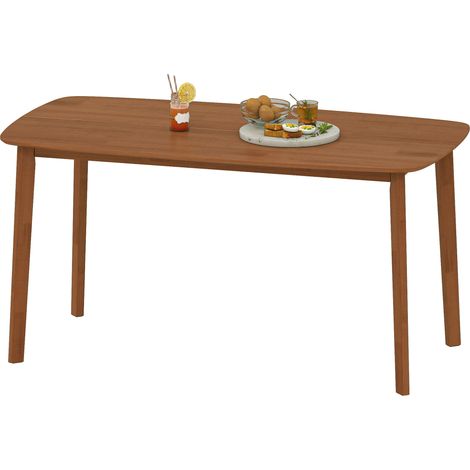 Esstisch aus Massivholz, lackiert, Landhausstil, 150 x 80 cm, braun