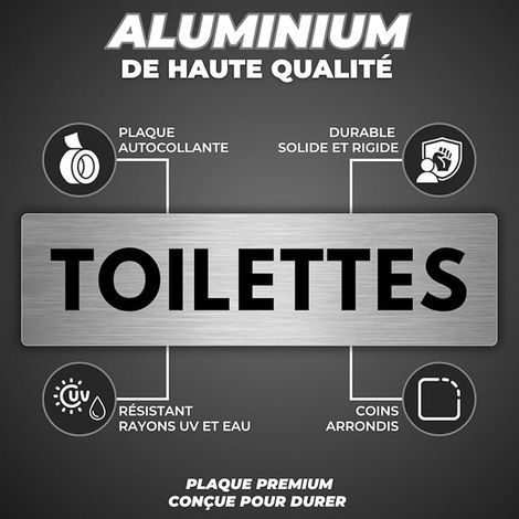 Toilet Plate - 18cm - Aluminium - Sanitary Door Corner (1/4)