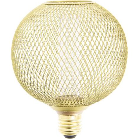 Xanlite – Ampoule LED E27 déco cage boule doré 4W 200 lumens blanc chaud – Angle 240° – Durée de vie 15000h – RFDHE150BCAL