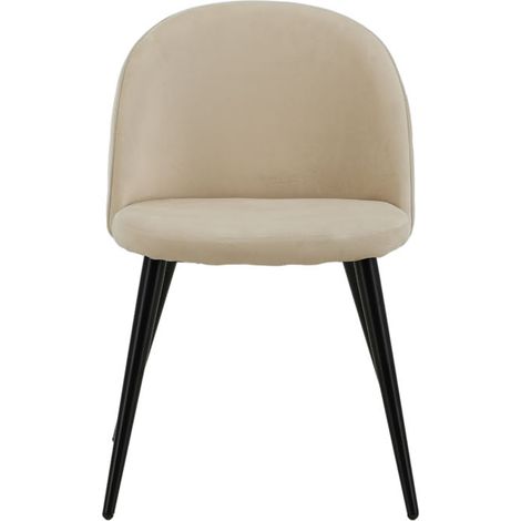 Velvet Esszimmerstuhl Velour beige. (1/5)