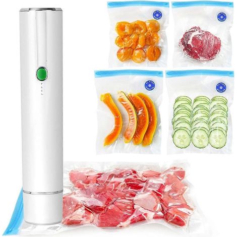 Machine sous vide pour aliments - Appareil de mise sous vide portable sans fil avec 10 sacs de scellage, pour la conservation des aliments (1/5)