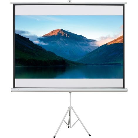 CHICFURN Schermo di proiezione 4:3 203 x 152 cm bianco con treppiede pieghevole (1/5)